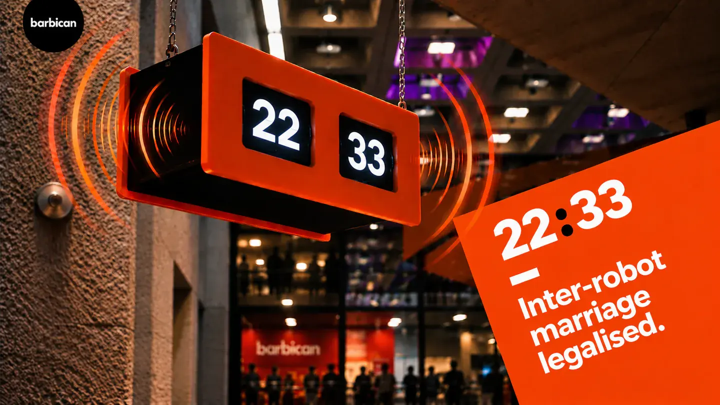The clock at 22:33: inter-robot marriage is legalised